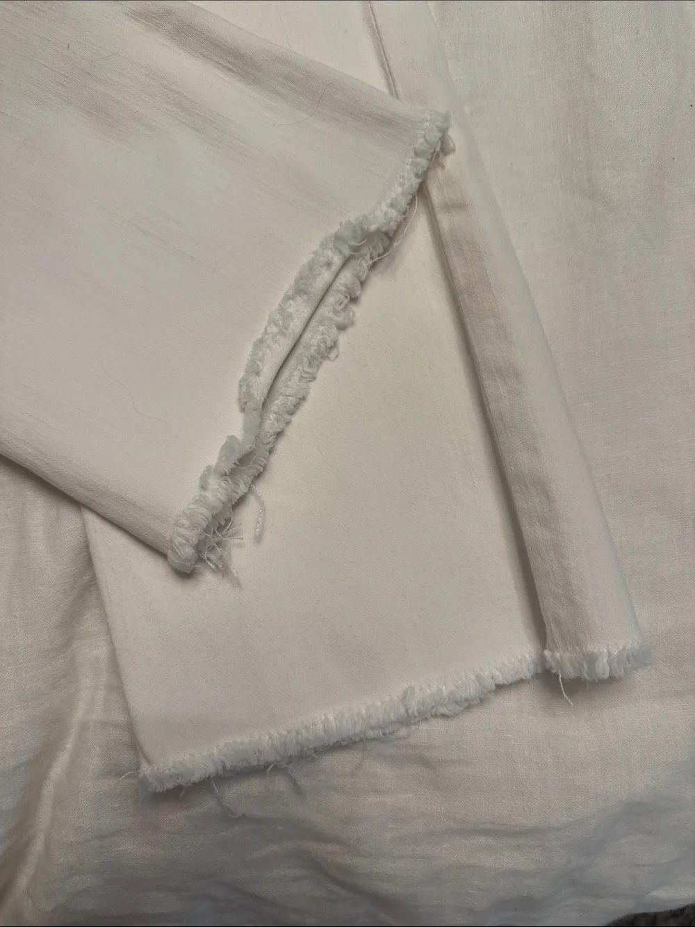 J Crew Billie Demi Boot Crop Jeans - White
